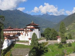 View of Trongsa Dzong from Trongsa village