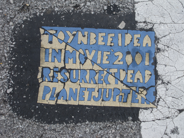 A Toynbee Tile in Indiana. 