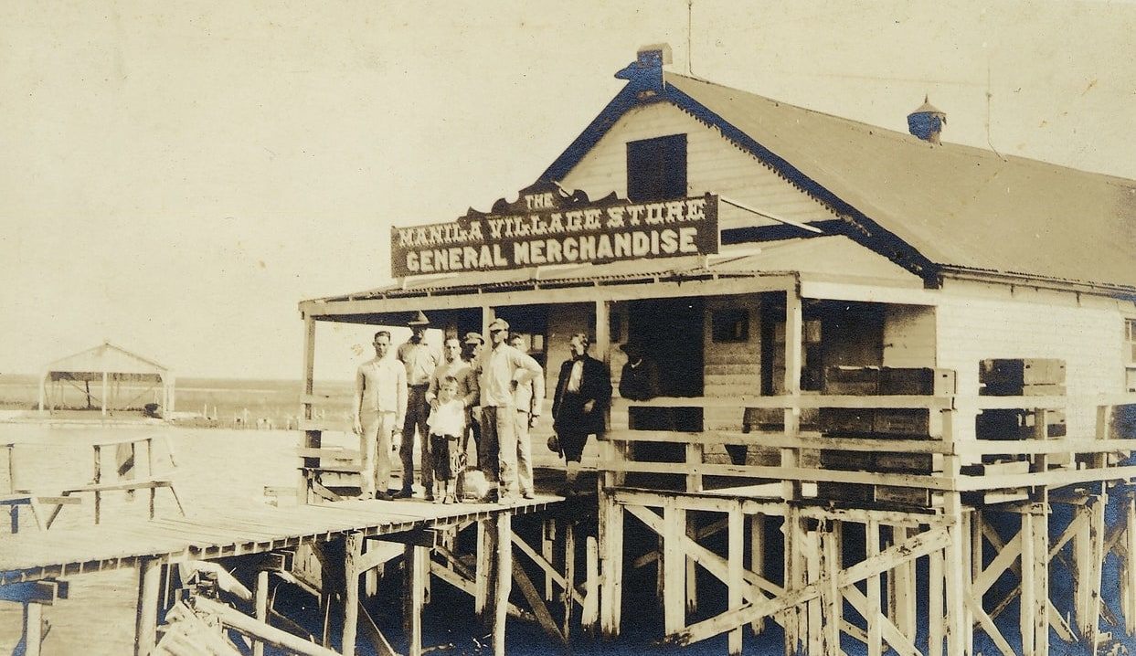 Manila Village, built well after St. Malo was established, included a fishing platform and general store near the town of Jean Lafitte, south of New Orleans.