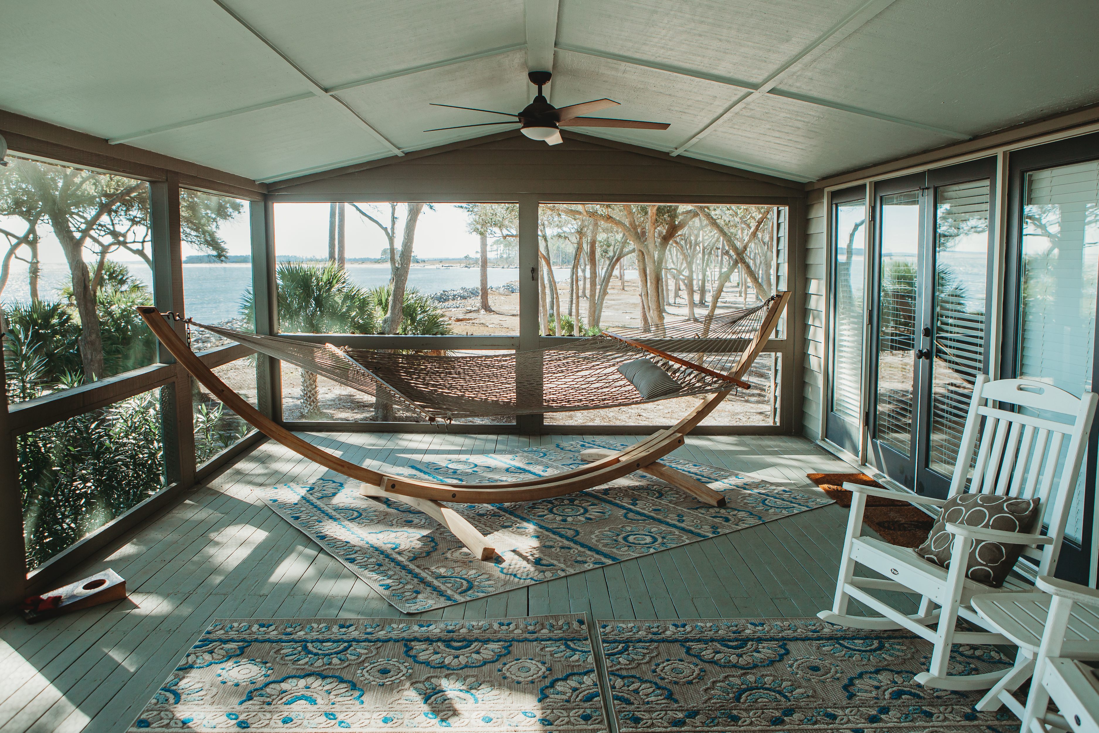 The best spot on the whole island is the front porch of the Turner House.