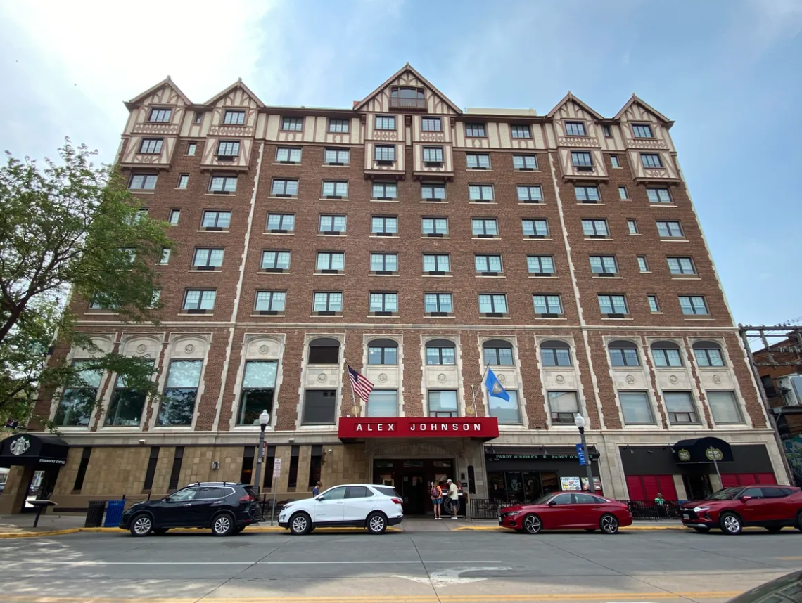 Johnson began work on the hotel just one day before construction began on Mount Rushmore.