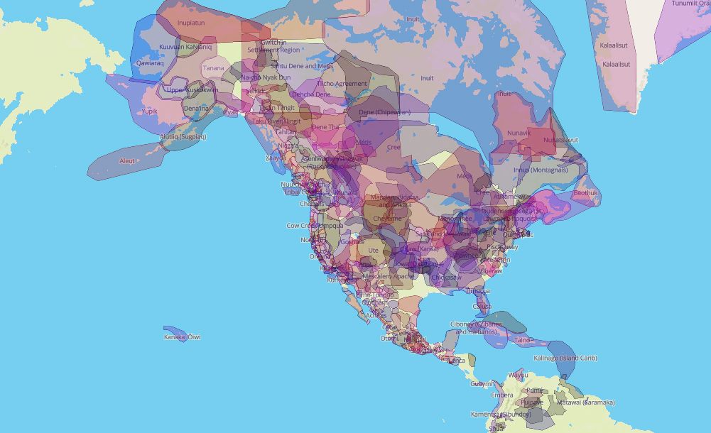 North America, as seen on the Native Land website.