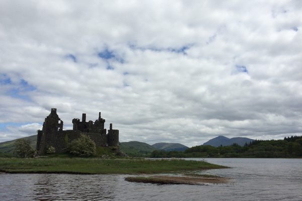 The castle viewed from the loch