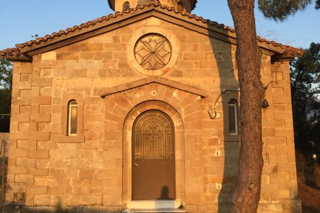 Front of the church.