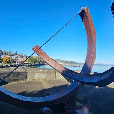 Tacoma's public sundial sculpture.