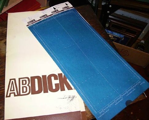 An blank mimeostencil from AB Dick Company.