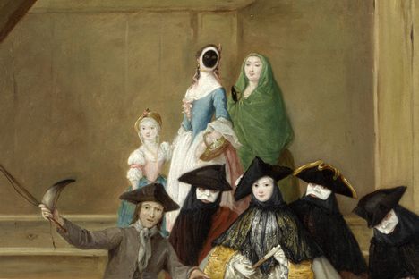 A later example of a visard from a 1751 painting.