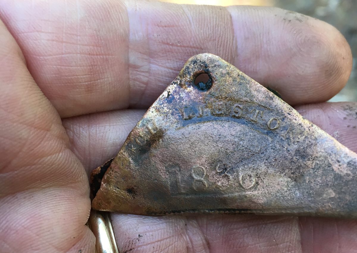 The tag of an enslaved person from 1836 came up along with the grapeshot and bayonets.
