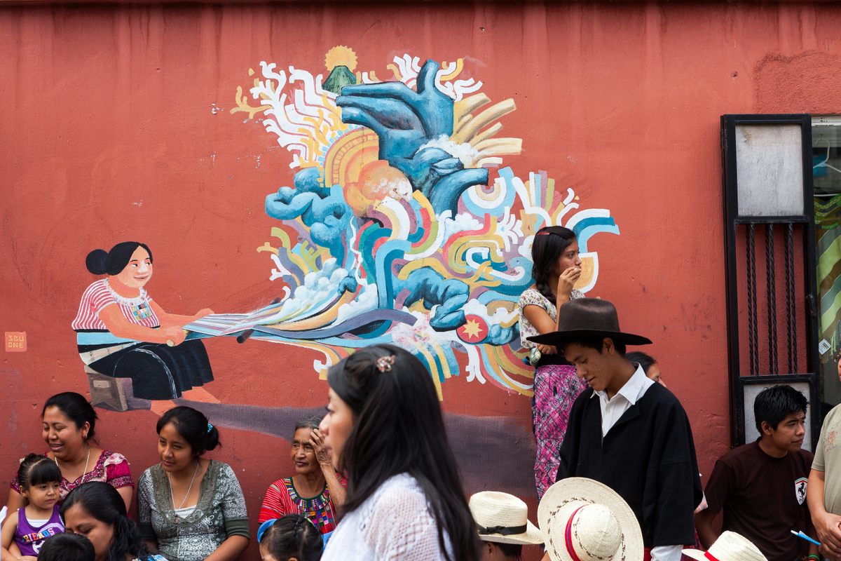 A scene from Alejandra Micaela Ujpán's town on the shores of Lake Atitlan, San Juan La Laguna.