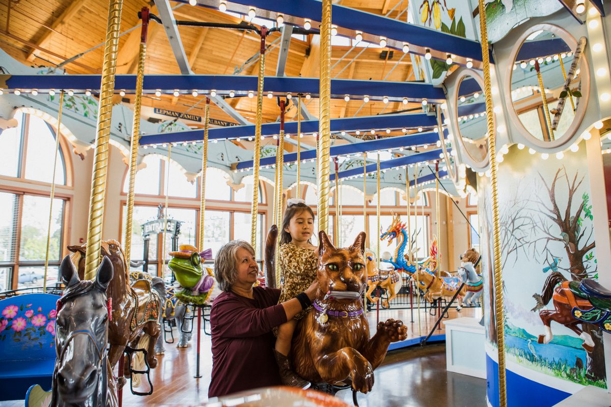 The Albany Carousel attracts those of every age. Recently a woman celebrated her 99th birthday with a ride.