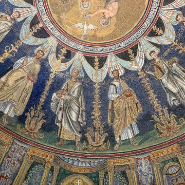 Apostles in the cupola mosaics.