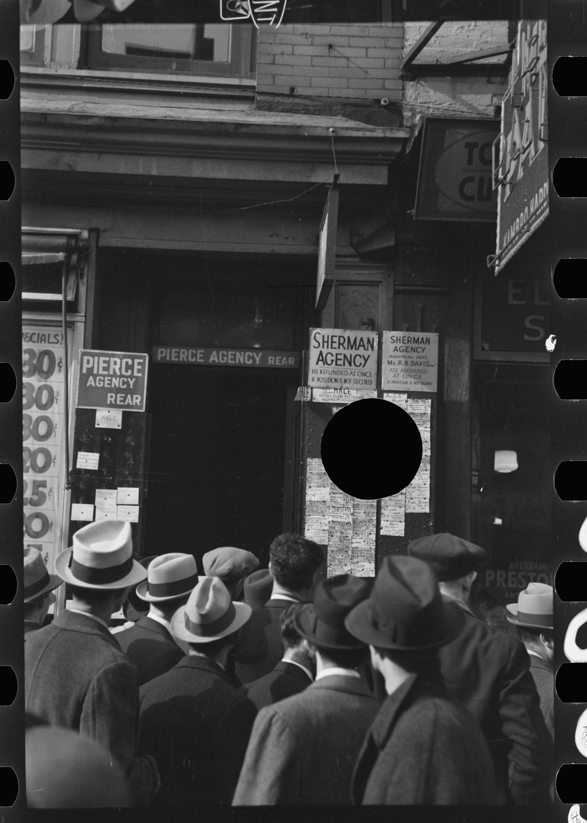 <em>Untitled photo, possibly related to: Employment agency on Sixth Avenue, New York, New York.</em>