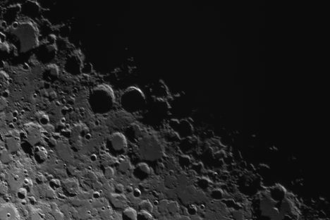 The Lunar X, visible at image center, appears briefly on a first quarter Moon.