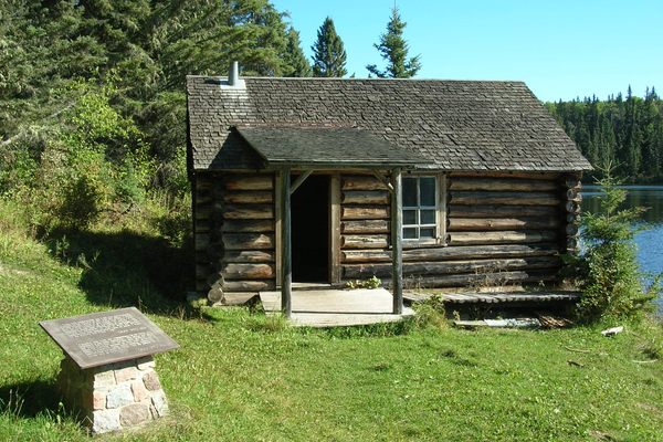Grey Owl’s cabin at Ajawaan Lake.