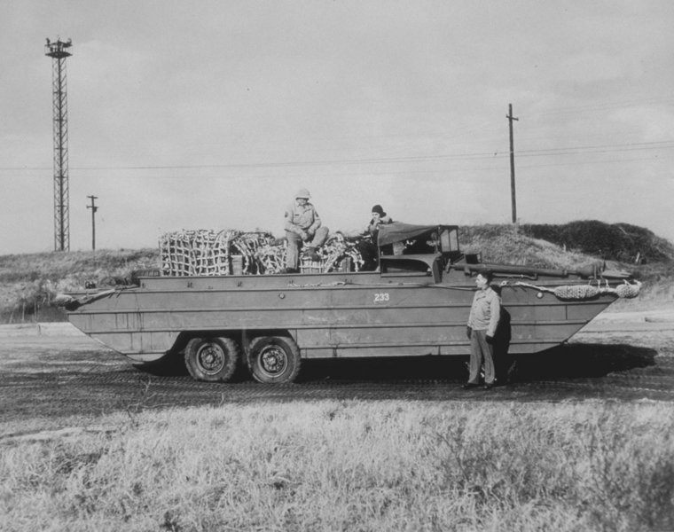  DUKW amphibious truck.