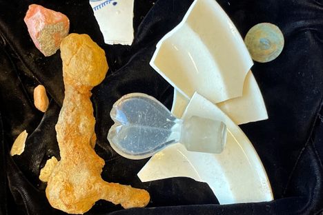 Together these artifacts formed a spiritual bundle to protect a home from bad spirits and negative energy.