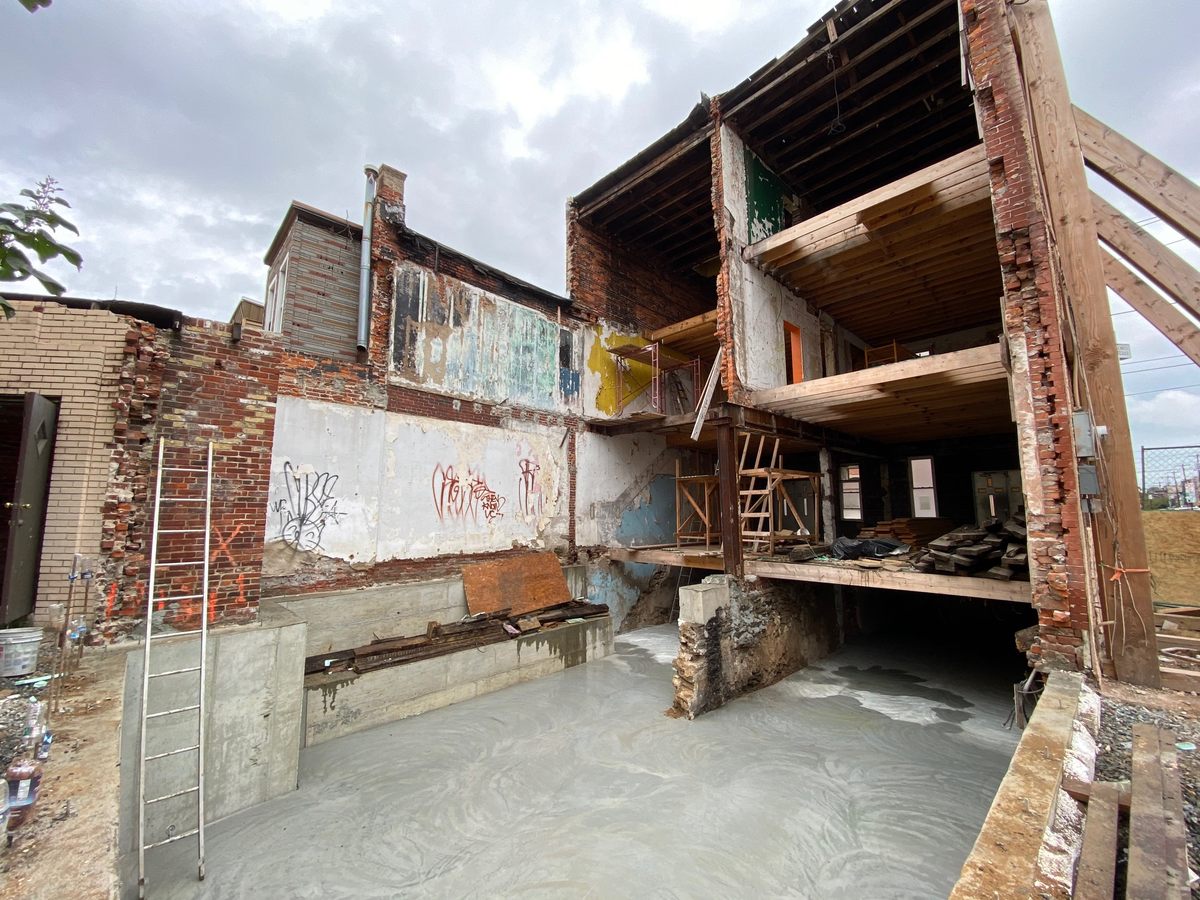 The ghosts can be fleeting—revealed by construction, and then quickly covered up.