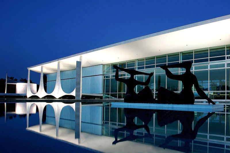 The Palácio da Alvorada, designed by famed architect Oscar Niemayer.