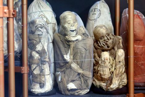Some unnerving faces in Leymebamba Museum
