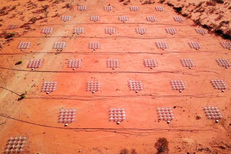 The telescope is located in a radio-quiet zone, and is part of what will be the world's largest radio telescope, spanning 13 countries.
