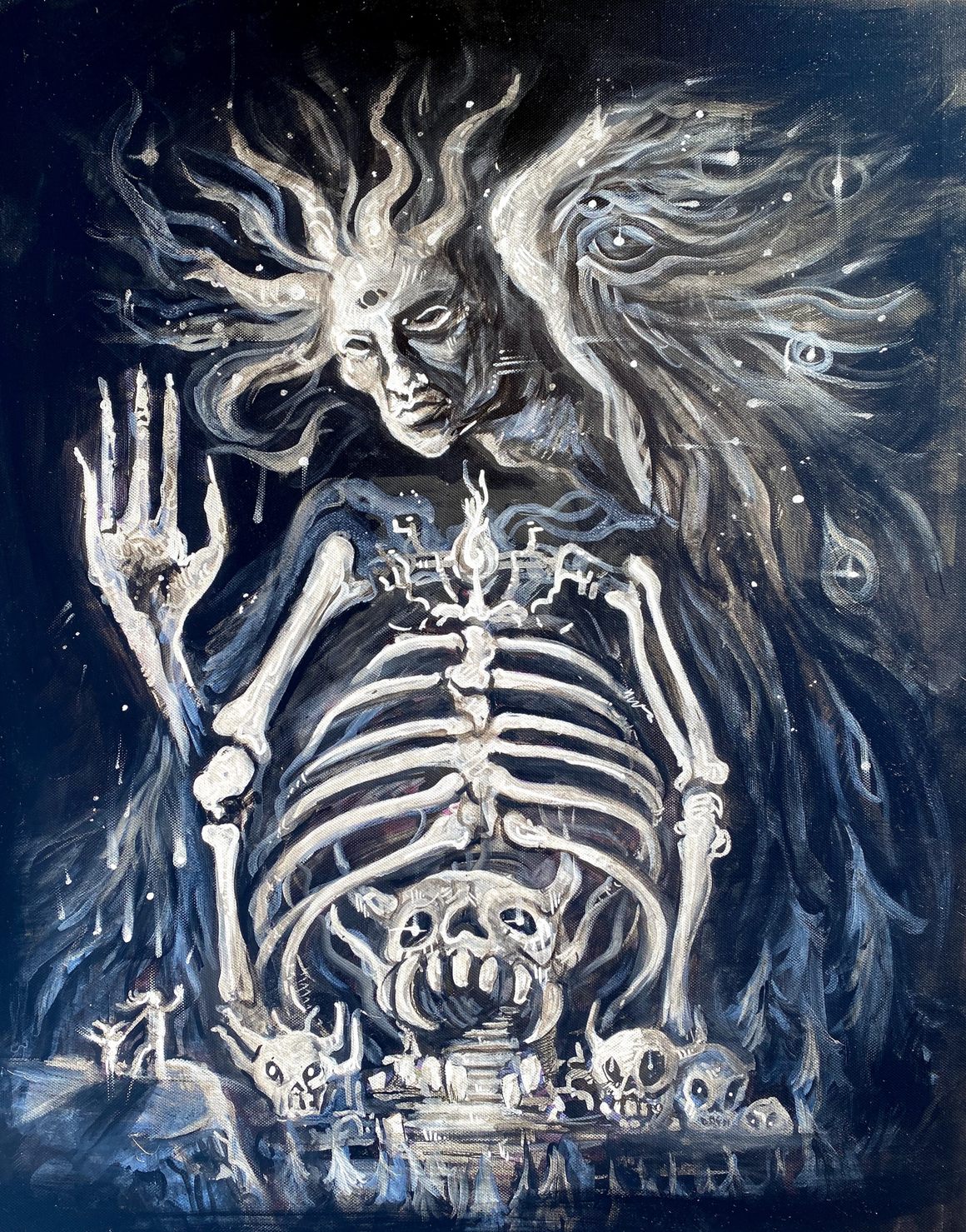 "Go to Hell" original Green Glow art by Z the Goblin