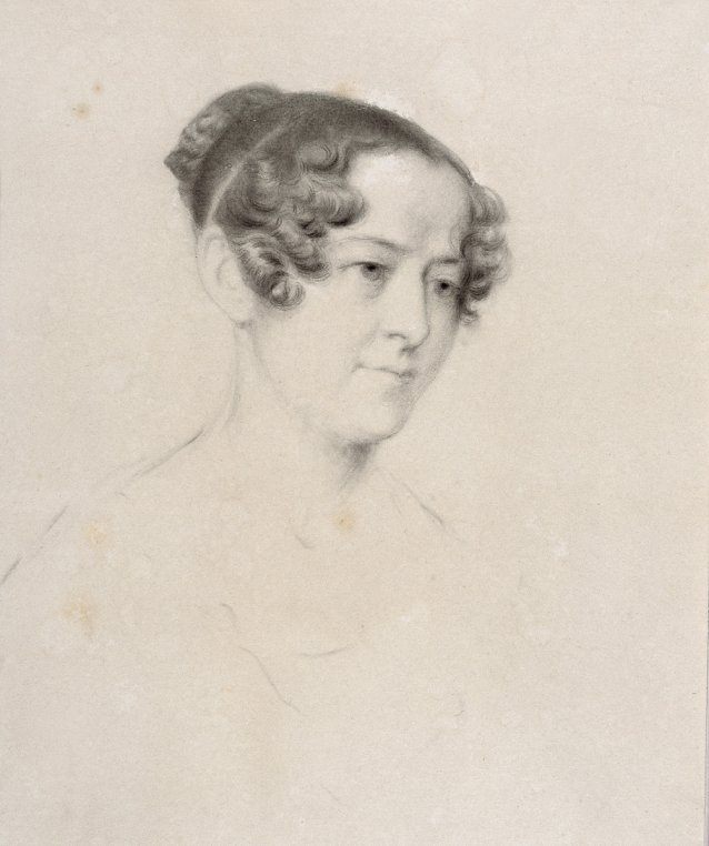 A portrait of Lady Franklin by Thomas Bock.