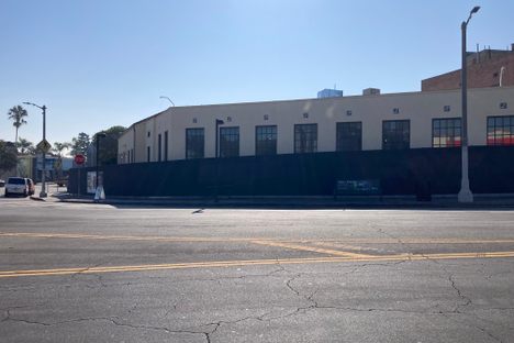 The Post Office is currently fenced off and closed. November 2024