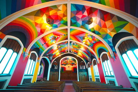 Interior of the International Church of Cannabis.