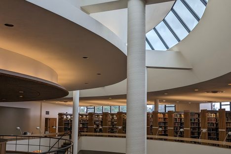 Interior of Mount Angel Abbey Library
