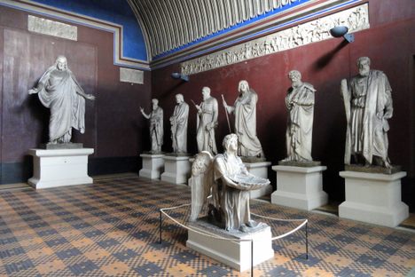 Interior view of Thorvaldsens Museum, Copenhagen, Denmark.
