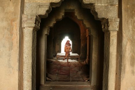 Artists like Ajay Sharma—seen here shooting a video—are flocking to the 14th-century monument.
