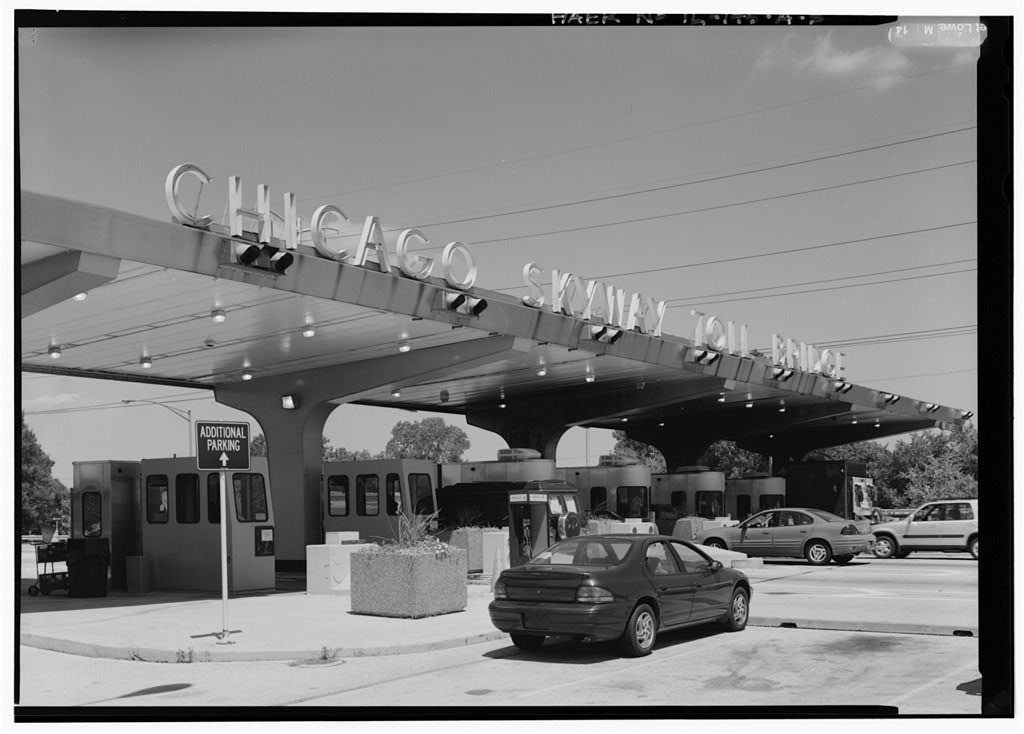 The Chicago Skyway toll plaza.