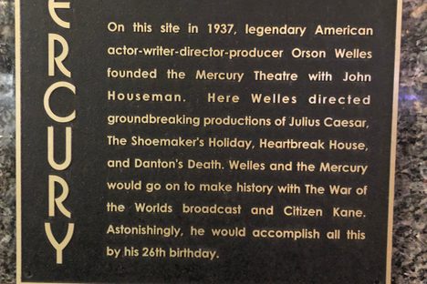 Mercury Theatre Plaque