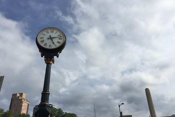The lamp post at Union Station.