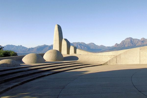 The Afrikaans Language Monument overlooking Paarl Valley.