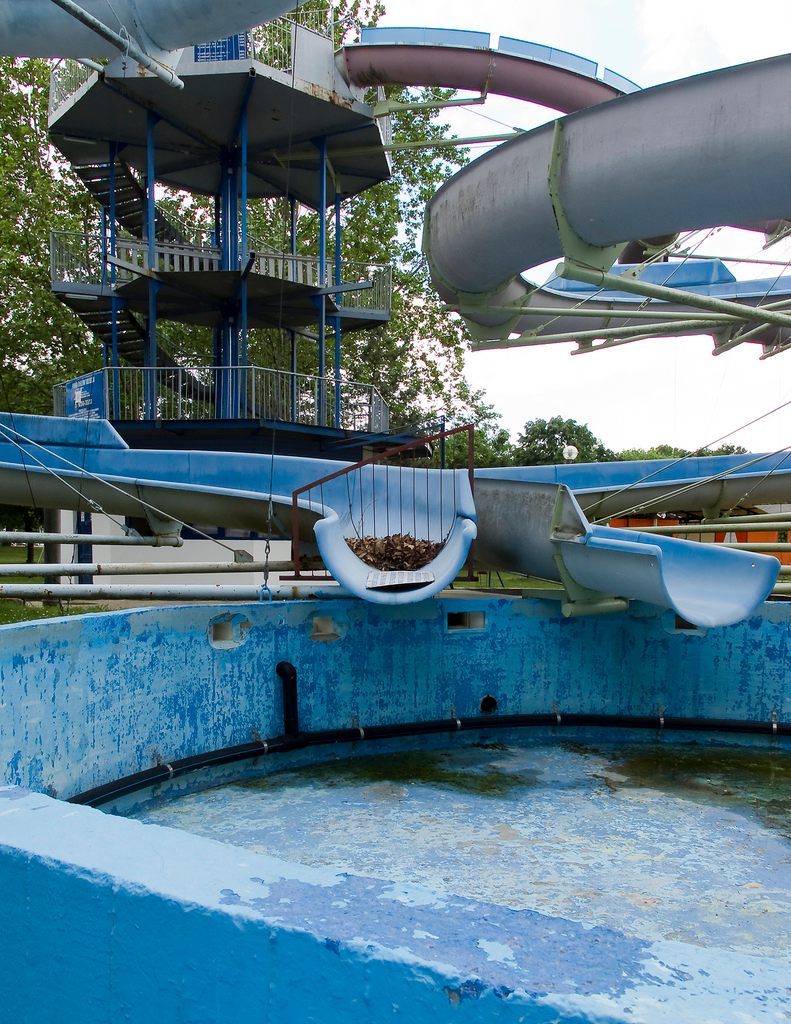 Abandoned water slide