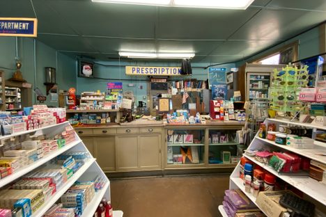 Inside store