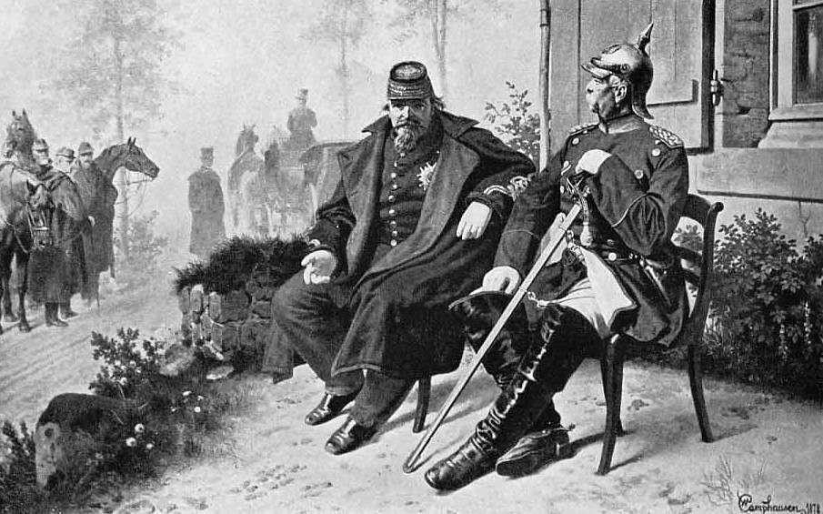 Napoleon III's surrender at the Battle of Sedan in 1870.