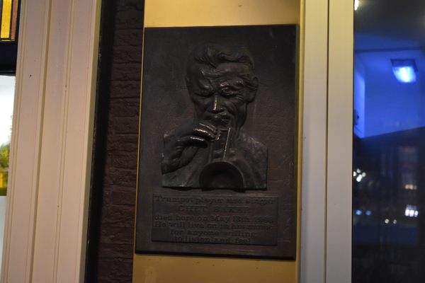 The plaque.