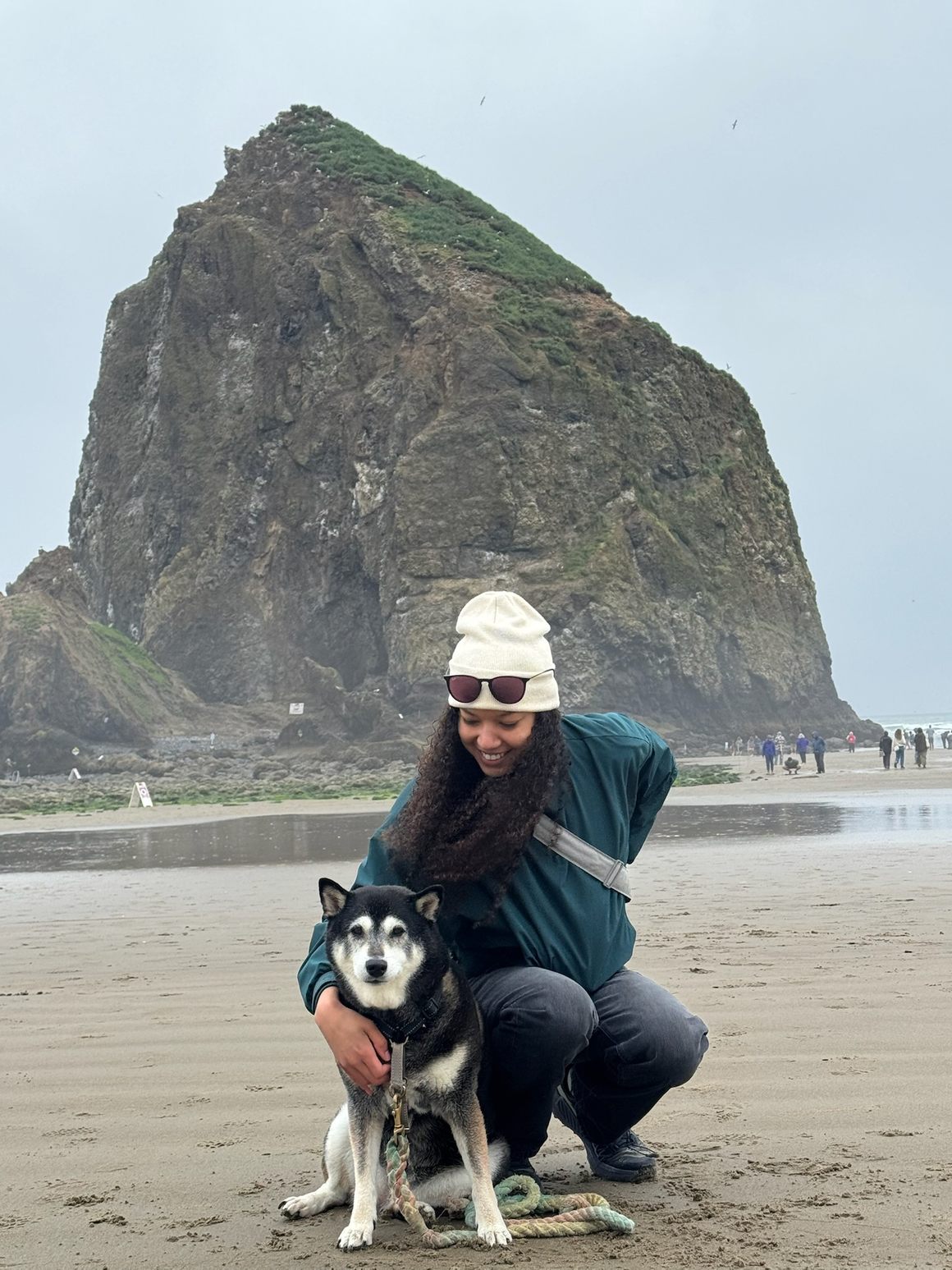 Me and Myla exploring Cannon Beach, OR. 