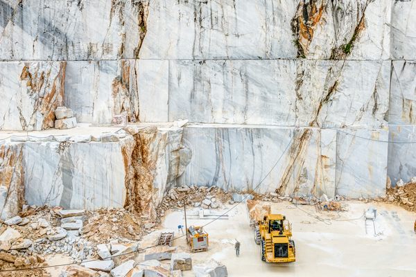 Carrara marble quarry.
