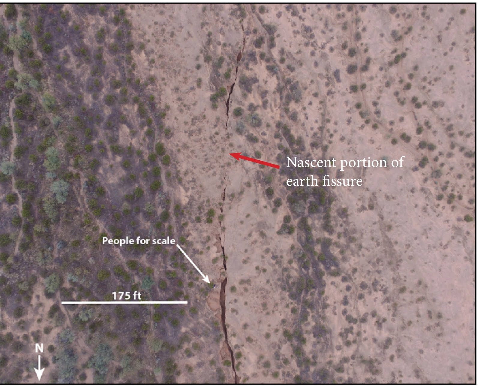 An aerial view of the crack.