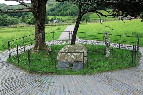 The grave of Gelert, just outside of the village of Beddgelert in northwest Wales.