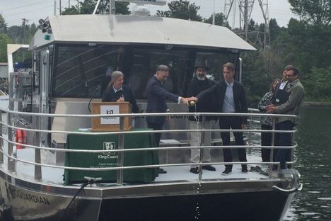 Grunge Band Shows Up for Christening of Research Boat Called SoundGuardian