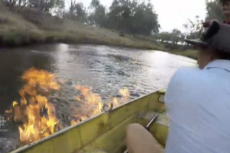 Australian Politician Sets River on Fire, Blames Fracking