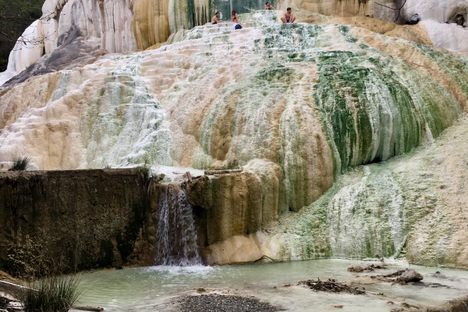 The hot spring.