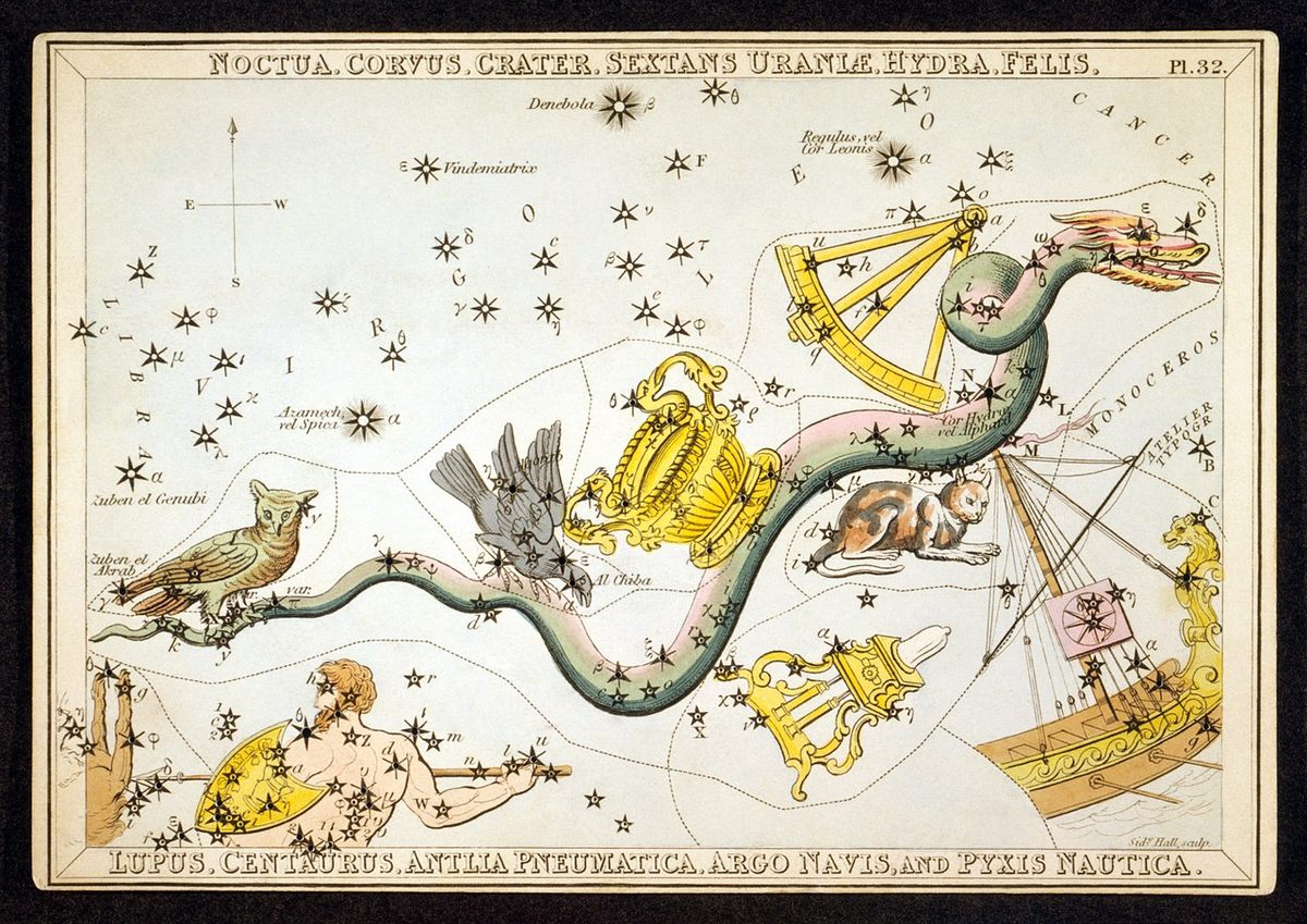 <em>Urania's Mirror</em> was a set of cards with holes that allowed light to shine through to illuminate a constellation's stars.