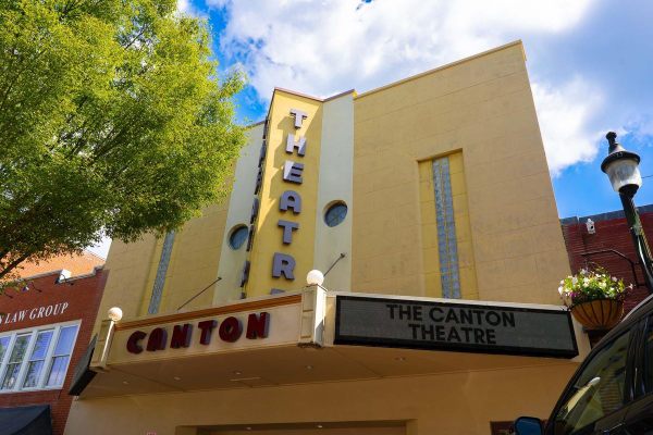 An exterior view of the Canton Theatre.