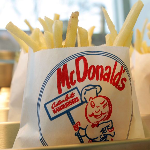 A replica of the original McDonald's fries in the McDonald's No. 1 Store Museum.