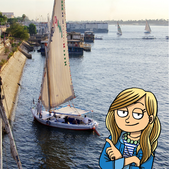 Cruise the Nile River on a traditional felucca.